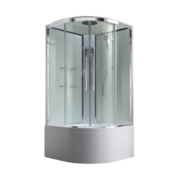 Душевая кабина Avacan 100x100 см EM5010T, хром/прозрачное (безсиликоновая сборка) - фото 3