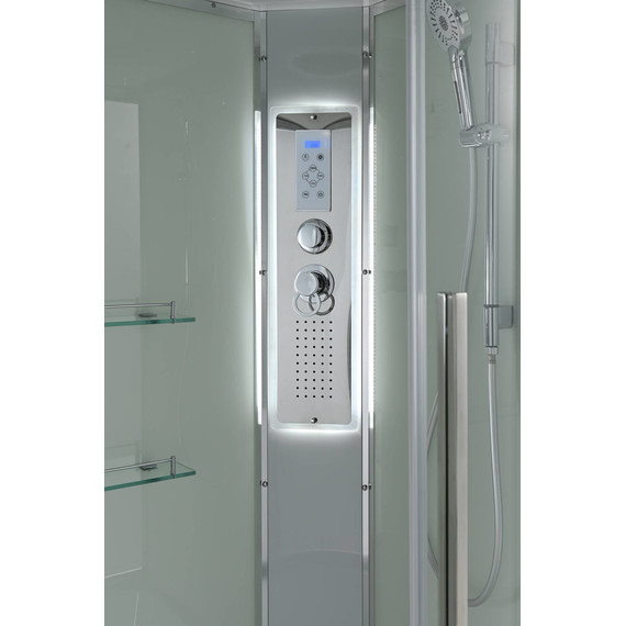 Гидробокс Avacan 80x80 см EM5080LEDT, хром/прозрачное (безсиликоновая сборка) - фото 8