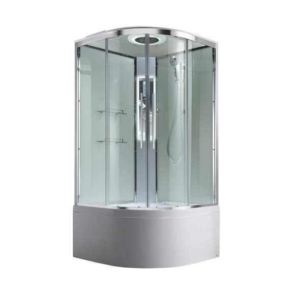 Гидробокс Avacan 80x80 см EM5080LEDT, хром/прозрачное (безсиликоновая сборка) - фото 4