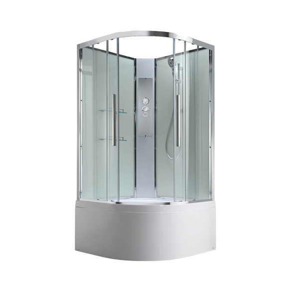 Душевая кабина Avacan 90x90 см EM5090NT, хром/прозрачное (безсиликоновая сборка) - фото 
