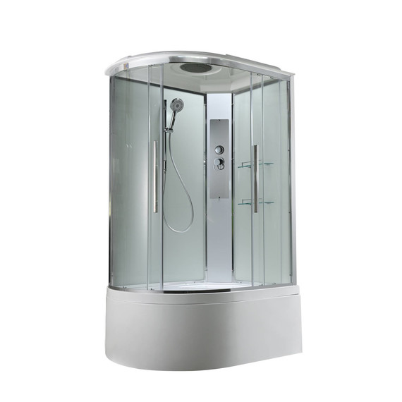 Душевая кабина Avacan 110x80 см EM5811RT, хром/прозрачное (безсиликоновая сборка) - фото 