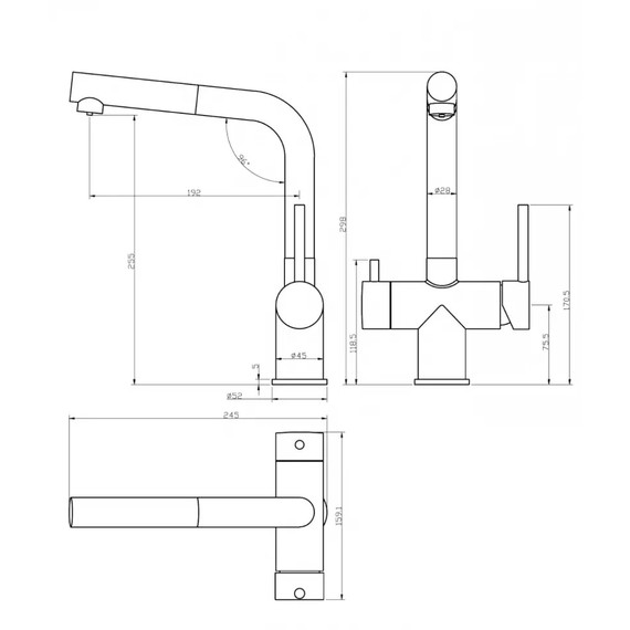 Смеситель для кухни Grocenberg GB4097CR - фото 4