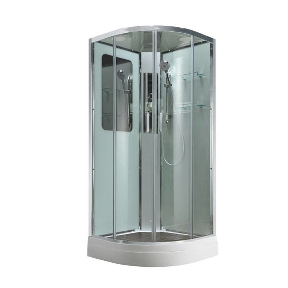 Душевая кабина Avacan 100x100 см A2010, хром/прозрачное (безсиликоновая сборка) - фото 3
