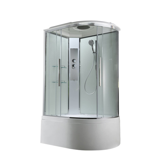 Душевая кабина Avacan 120x80 см EM5812LT, хром/прозрачное (безсиликоновая сборка) - фото 