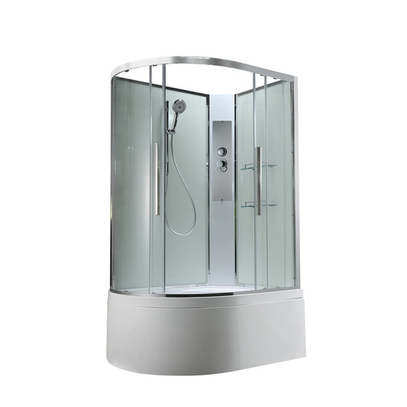 Душевая кабина Avacan 120x80 см EM5812RNT, хром/прозрачное (безсиликоновая сборка) - фото 