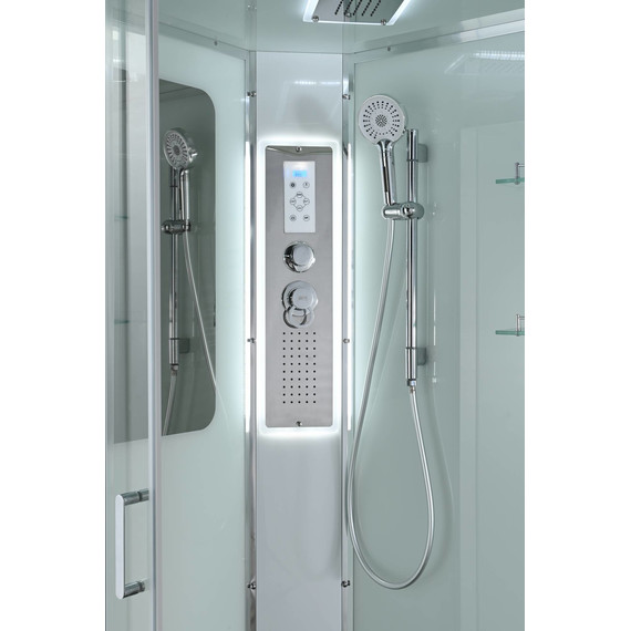 Гидробокс Avacan 120x80 см A2812LLED, хром/прозрачное (безсиликоновая сборка) - фото 10