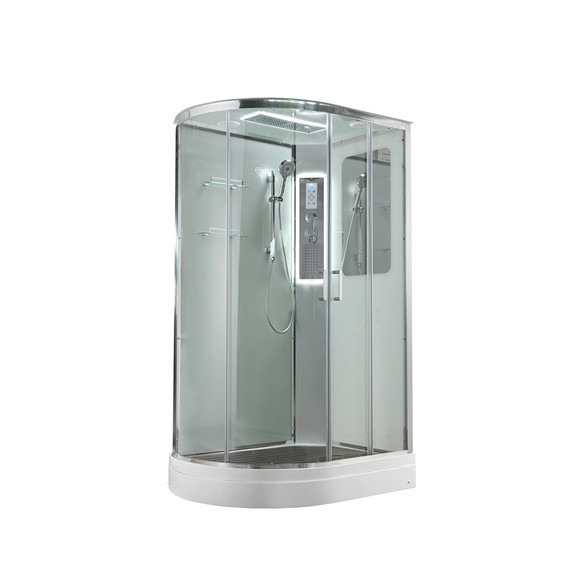 Гидробокс Avacan 120x80 см A2812RLED, хром/прозрачное (безсиликоновая сборка) - фото 3