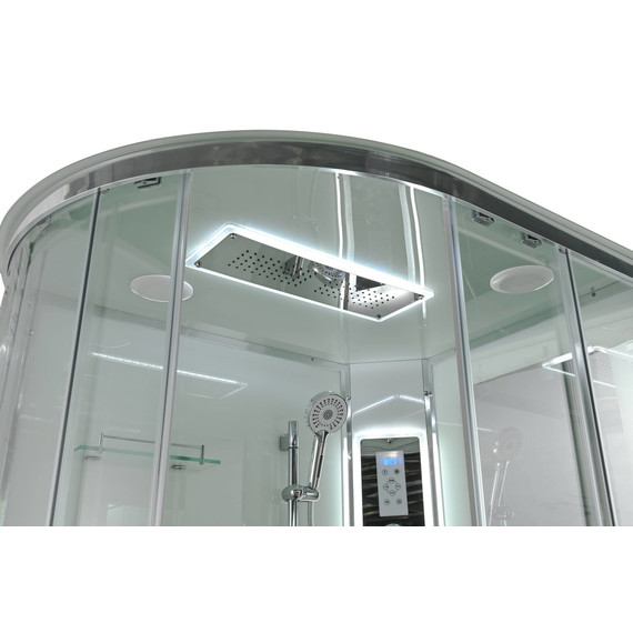 Гидробокс Avacan 120x80 см A2812RLED, хром/прозрачное (безсиликоновая сборка) - фото 11