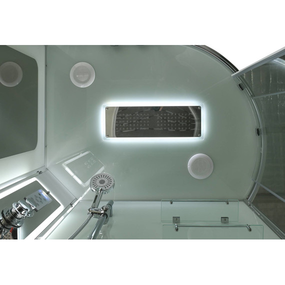 Гидробокс Avacan 120x90 см A2912LLED, хром/прозрачное (безсиликоновая сборка) - фото 7