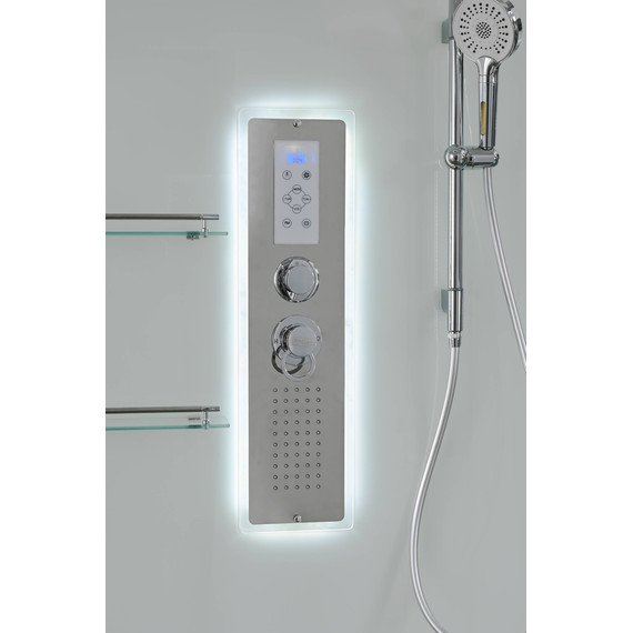 Гидробокс Avacan 100x100 см V2010LED, хром/прозрачное (безсиликоновая сборка) - фото 14