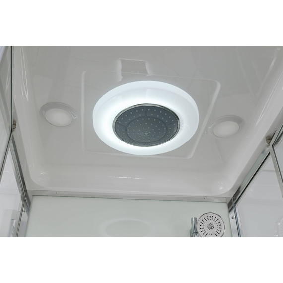 Гидробокс Avacan 100x100 см V2010LED, хром/прозрачное (безсиликоновая сборка) - фото 16