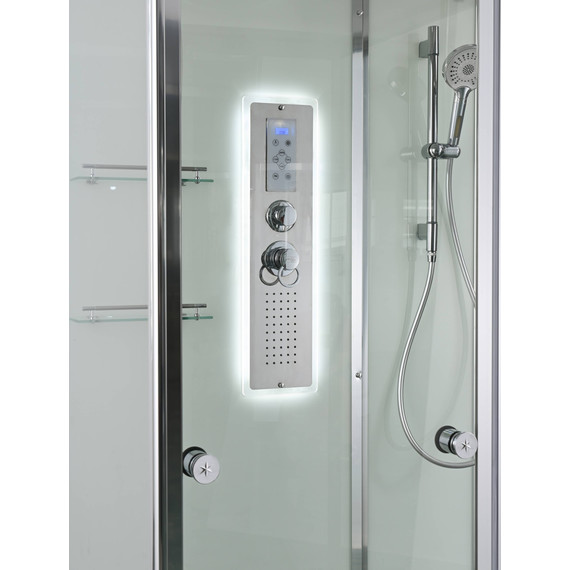 Гидробокс Avacan 120x90 см V2012LED, хром/прозрачное (безсиликоновая сборка) - фото 14