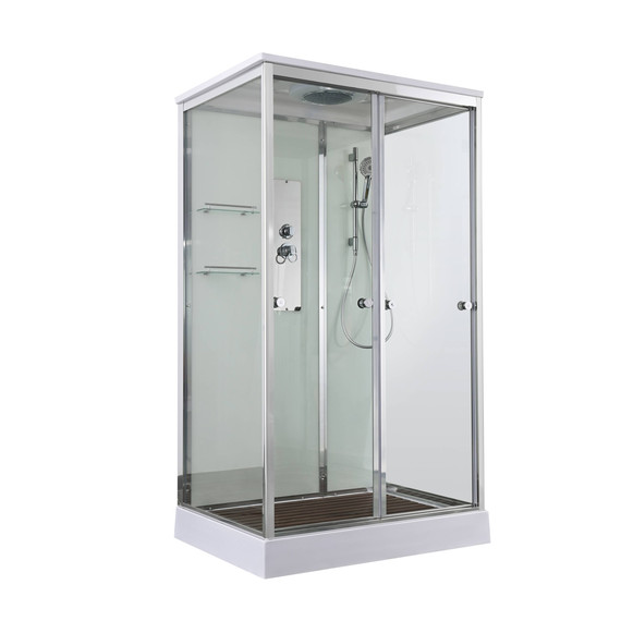 Душевая кабина Avacan 120x90 см V2012, хром/прозрачное (безсиликоновая сборка) - фото 