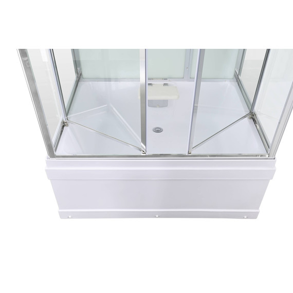 Гидробокс Avacan 120x90 см V5012LED, хром/прозрачное (безсиликоновая сборка) - фото 11