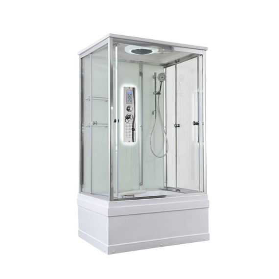 Гидробокс Avacan 120x90 см V5012LED, хром/прозрачное (безсиликоновая сборка) - фото 3