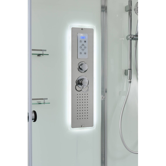 Гидробокс Avacan 120x90 см V5012LED, хром/прозрачное (безсиликоновая сборка) - фото 15