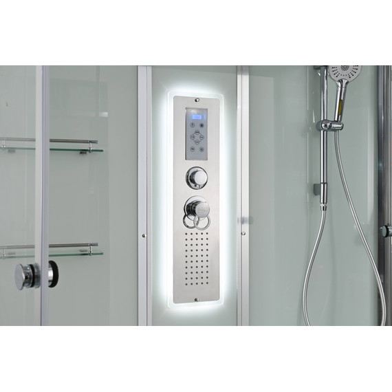 Гидробокс Avacan 160x85 см V5016LED, хром/прозрачное (безсиликоновая сборка) - фото 12