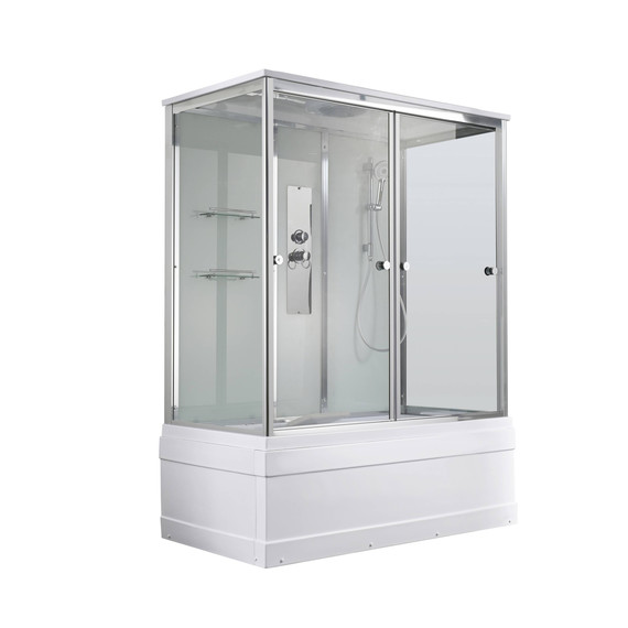 Душевая кабина Avacan 160x85 см V5016, хром/прозрачное (безсиликоновая сборка) - фото 3