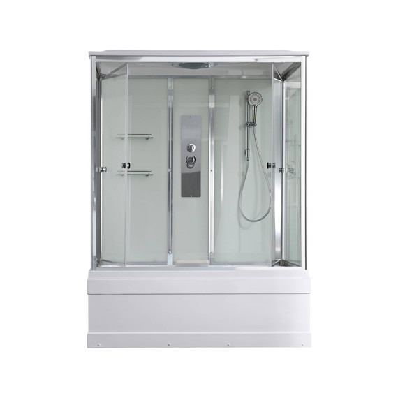 Душевая кабина Avacan 160x85 см V5016, хром/прозрачное (безсиликоновая сборка) - фото 