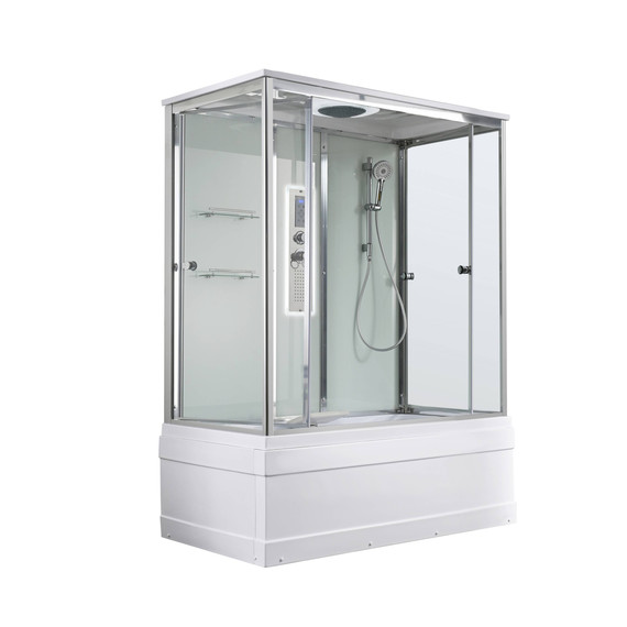 Гидробокс Avacan 170x90 см V5017LED, хром/прозрачное (безсиликоновая сборка) - фото 3