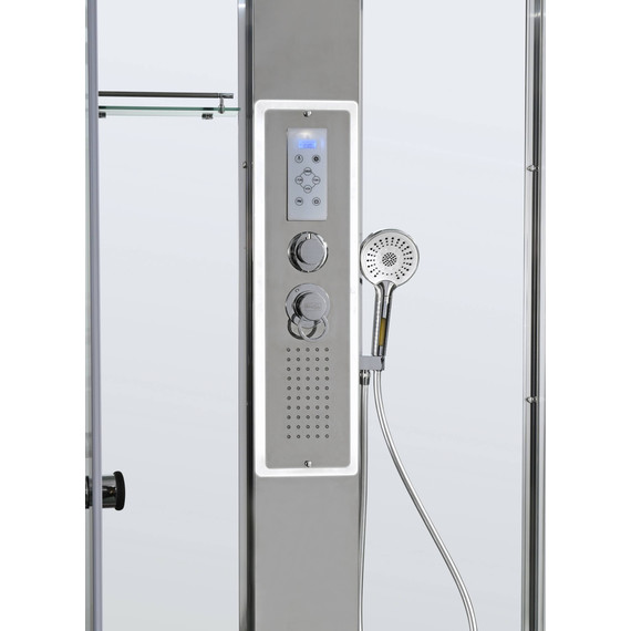 Гидробокс Avacan 100x100 см Z1910LED, хром/прозрачное (безсиликоновая сборка) - фото 10