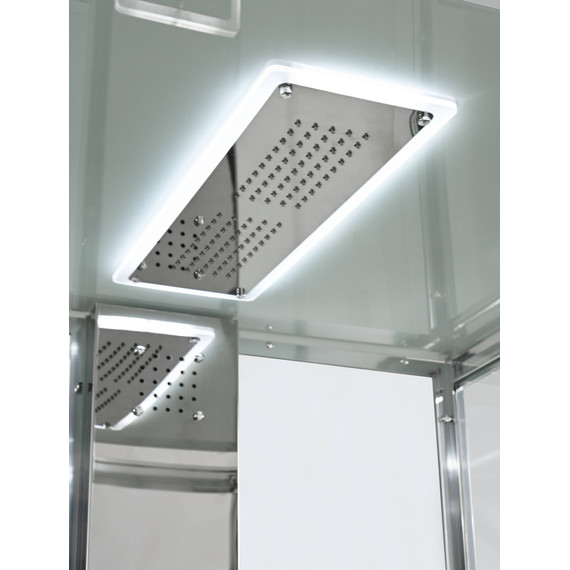 Гидробокс Avacan 100x100 см Z1910LED, хром/прозрачное (безсиликоновая сборка) - фото 9