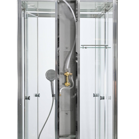 Душевая кабина Avacan 100x100 см Z1910, хром/прозрачное (безсиликоновая сборка) - фото 13