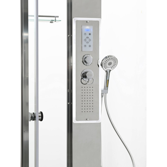 Гидробокс Avacan 110x90 см Z1911LEDMT, хром/прозрачное (безсиликоновая сборка) - фото 12