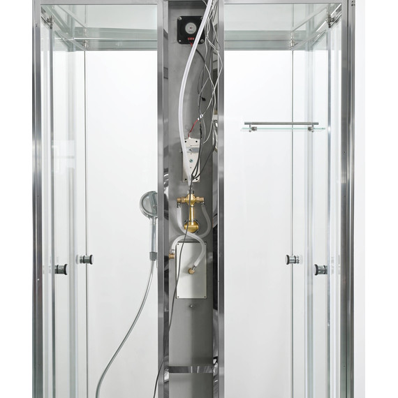 Гидробокс Avacan 110x90 см Z1911LED, хром/прозрачное (безсиликоновая сборка) - фото 9