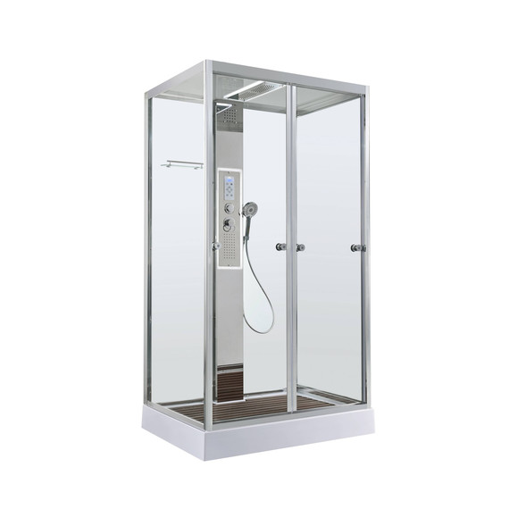 Гидробокс Avacan 110x90 см Z1911LED, хром/прозрачное (безсиликоновая сборка) - фото 3