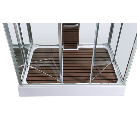 Гидробокс Avacan 110x90 см Z1911LED, хром/прозрачное (безсиликоновая сборка) - фото 13