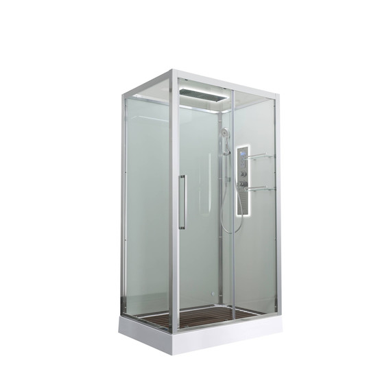 Гидробокс Avacan 110x90 см Z2911LED, хром/прозрачное (безсиликоновая сборка) - фото 3