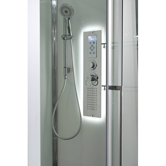 Гидробокс Avacan 120x90 см Z2912LED, хром/прозрачное (безсиликоновая сборка) - фото 11