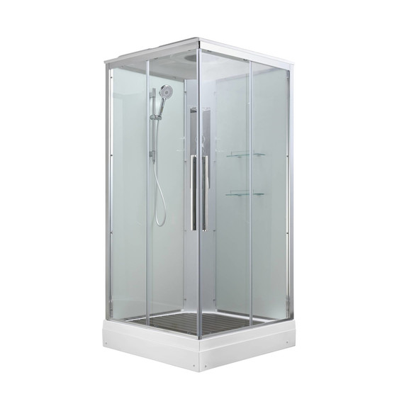 Душевая кабина Avacan 80x80 см K2080, хром/прозрачное (безсиликоновая сборка) - фото 3