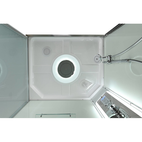 Гидробокс Avacan 80x80 см K2080LED, хром/прозрачное (безсиликоновая сборка) - фото 11