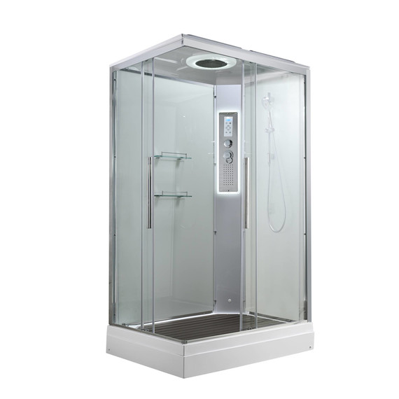 Гидробокс Avacan 100x80 см K2810LED, хром/прозрачное (безсиликоновая сборка) - фото 10