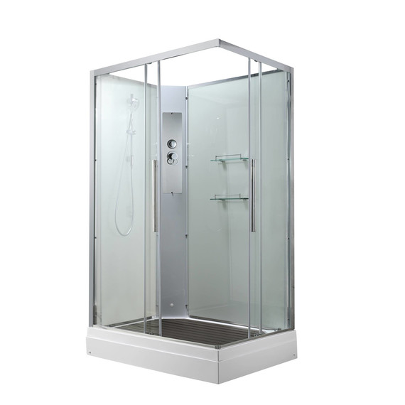 Душевая кабина Avacan 100x80 см K2810N, хром/прозрачное (безсиликоновая сборка) - фото 3