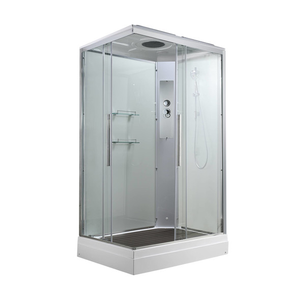 Душевая кабина Avacan 100x80 см K2810, хром/прозрачное (безсиликоновая сборка) - фото 10