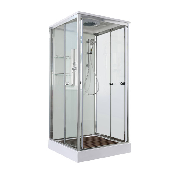 Душевая кабина Avacan 80x80 см V2080, хром/прозрачное (безсиликоновая сборка) - фото 3