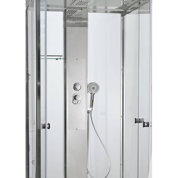 Душевая кабина Avacan 100x100 см Z1910MT, хром/прозрачное (безсиликоновая сборка) - фото 13