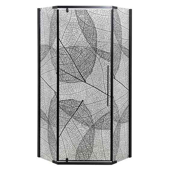 Душевое ограждение Avacan 90х90 см PB90, чёрный/узор - фото 3