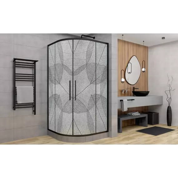 Душевое ограждение Avacan 120х120 см HB120MT, чёрный/матовое - фото 3