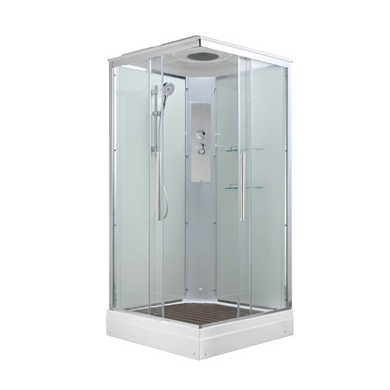 Душевая кабина Avacan 90x90 см K2090, хром/прозрачное (безсиликоновая сборка) - фото 