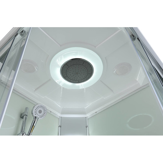 Гидробокс Avacan 90x90 см K2090LED, хром/прозрачное (безсиликоновая сборка) - фото 7