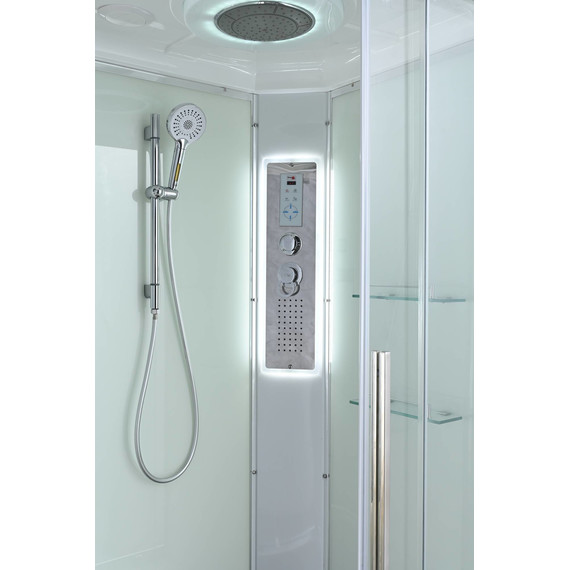 Гидробокс Avacan 90x90 см K2090LED, хром/прозрачное (безсиликоновая сборка) - фото 6