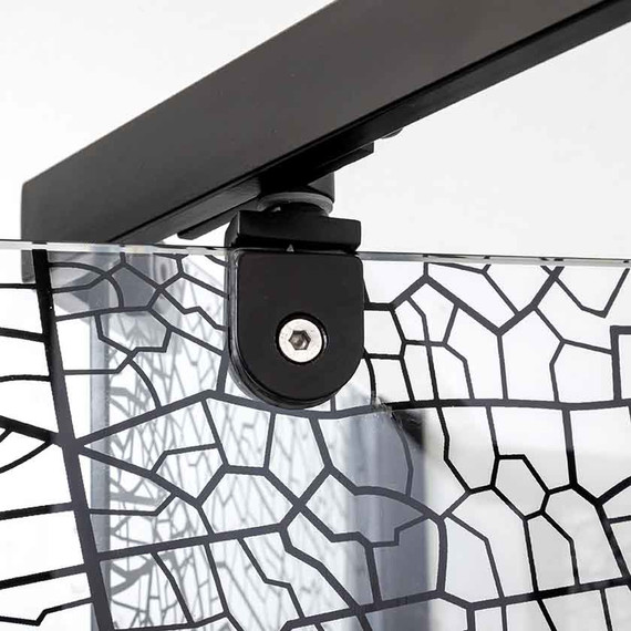 Душевое ограждение Avacan 100х100 см PB100, чёрный/узор - фото 7