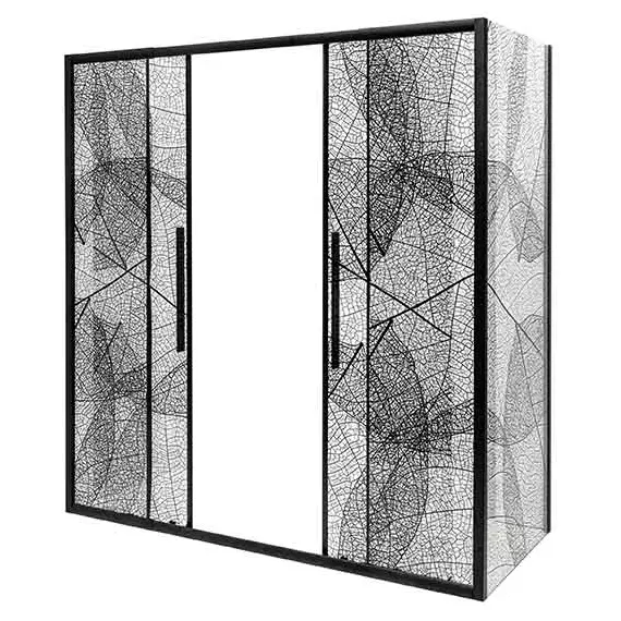 Душевое ограждение Avacan (190-210)х90 см FB2-190-SB90, чёрный/узор - фото 2