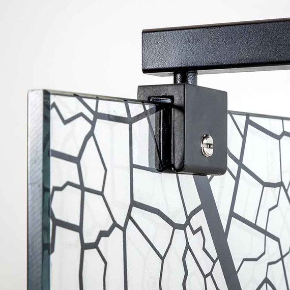 Душевая перегородка Avacan 110 см MB100 стекло (8 мм) с кронштейном в комплекте, чёрный/узор - фото 11