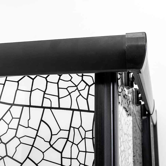 Душевое ограждение Avacan (100-110)х(100-110) см KB100, чёрный/узор - фото 8