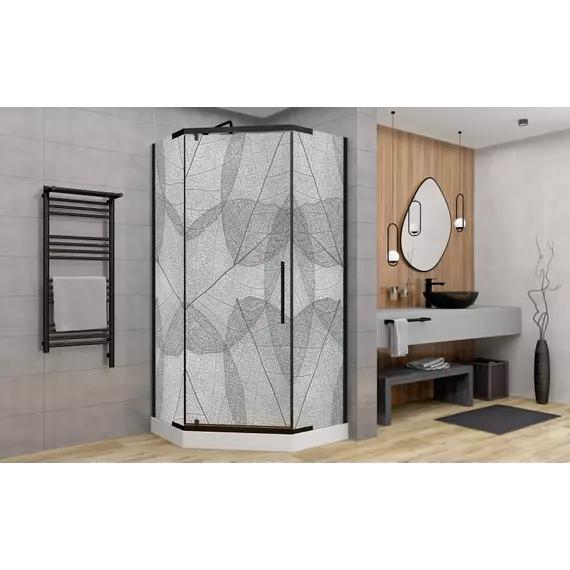 Душевое ограждение Avacan 90х90 см PB90MT, чёрный/матовое - фото 